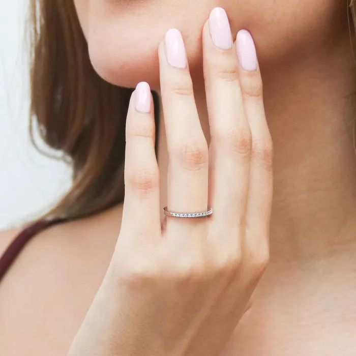 BERRICLE Rings Solitaire 035ct CZ Ring Set in Sterling Silver