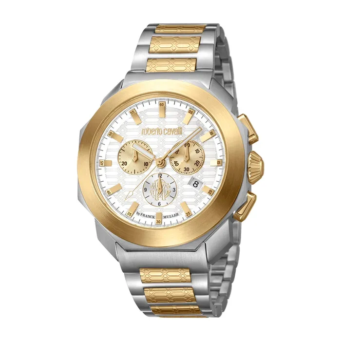 Bracelets Roberto Cavalli Roberto Cavalli Mens Chronograph Watch With Metal Bracelet