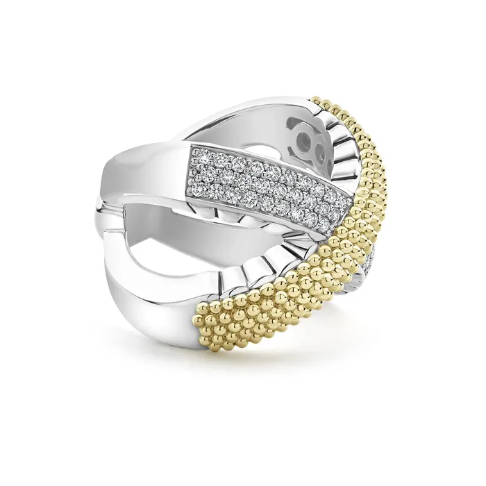 Caviar Lux X Caviar Diamond Ring LAGOS Rings Caviar Lux X Caviar Diamond Ring LAGOS Rings