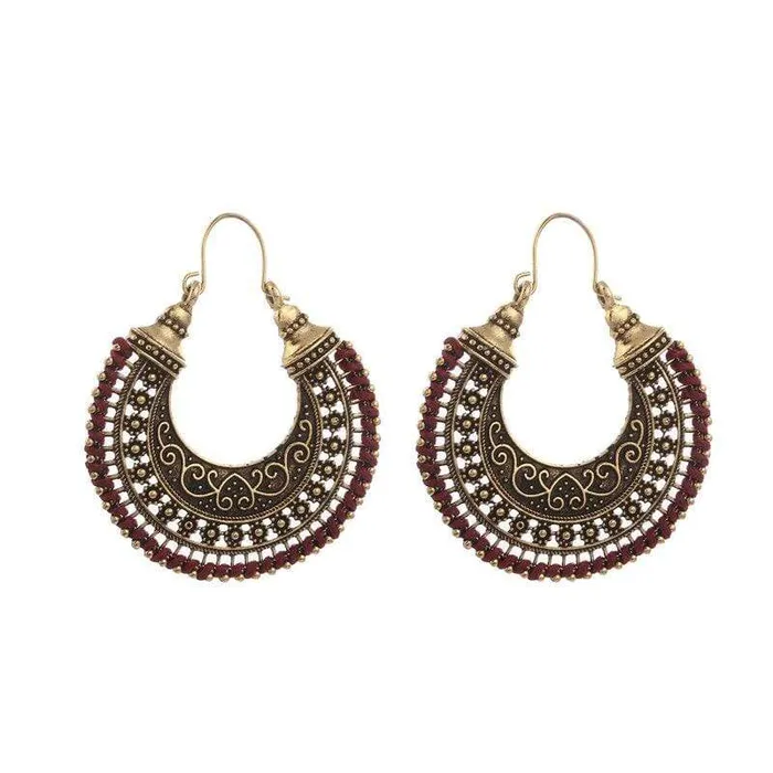 Crescent Moon Drop Earrings wickedafstore Earrings