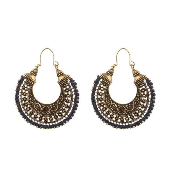 Crescent Moon Drop Earrings wickedafstore Earrings