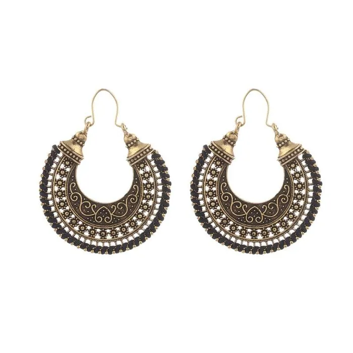 Crescent Moon Drop Earrings wickedafstore Earrings