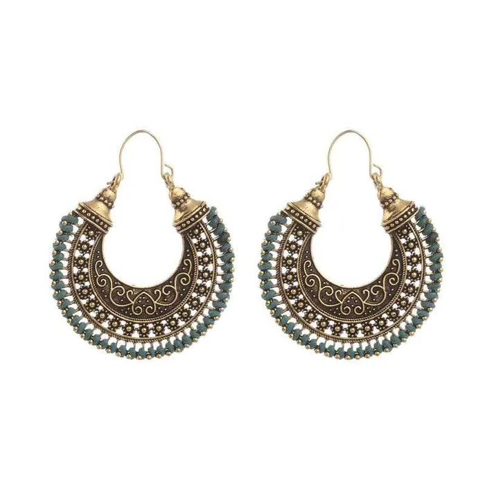 Crescent Moon Drop Earrings wickedafstore Earrings