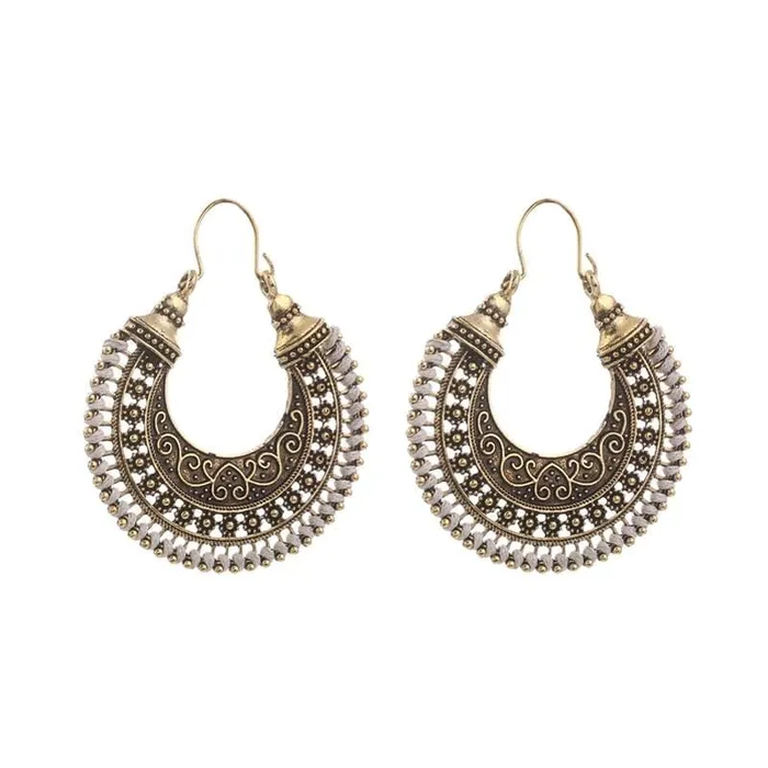 Crescent Moon Drop Earrings wickedafstore Earrings