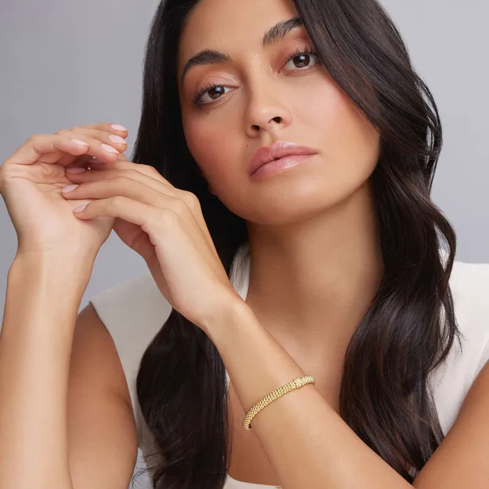 Embrace 18K Gold X Diamond Caviar Bracelet 6mm LAGOS Bracelets Embrace 18K Gold X Diamond Caviar Bracelet 6mm LAGOS Bracelets