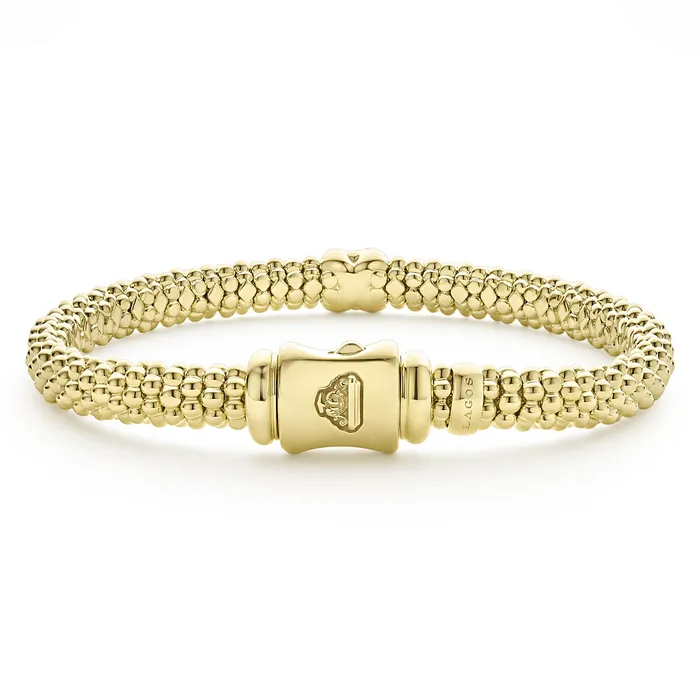 Embrace 18K Gold X Diamond Caviar Bracelet 6mm LAGOS Bracelets Embrace 18K Gold X Diamond Caviar Bracelet 6mm LAGOS Bracelets