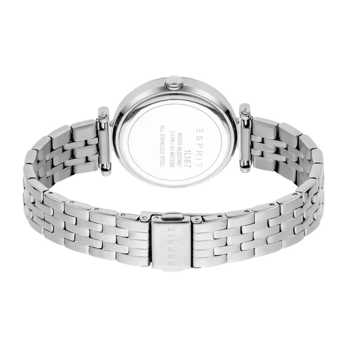 Esprit Ladies Watch Stainless Steel Case Bracelet With Silver Color Dial With Stone Esprit Bracelets