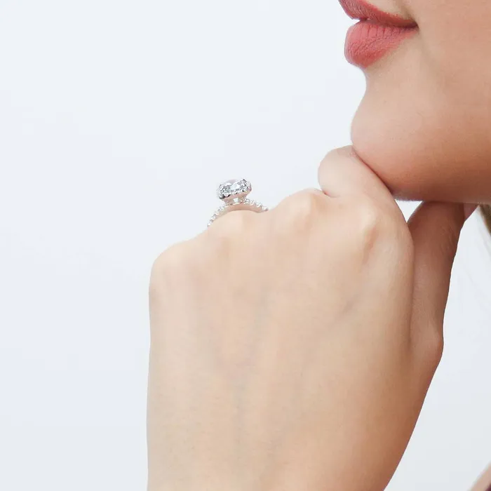 Halo CZ Ring in Sterling Silver BERRICLE Rings