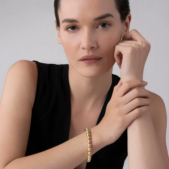 LAGOS PreStyled Sets Caviar Gold 18K Gold Stretch Bead Bracelet Trio
