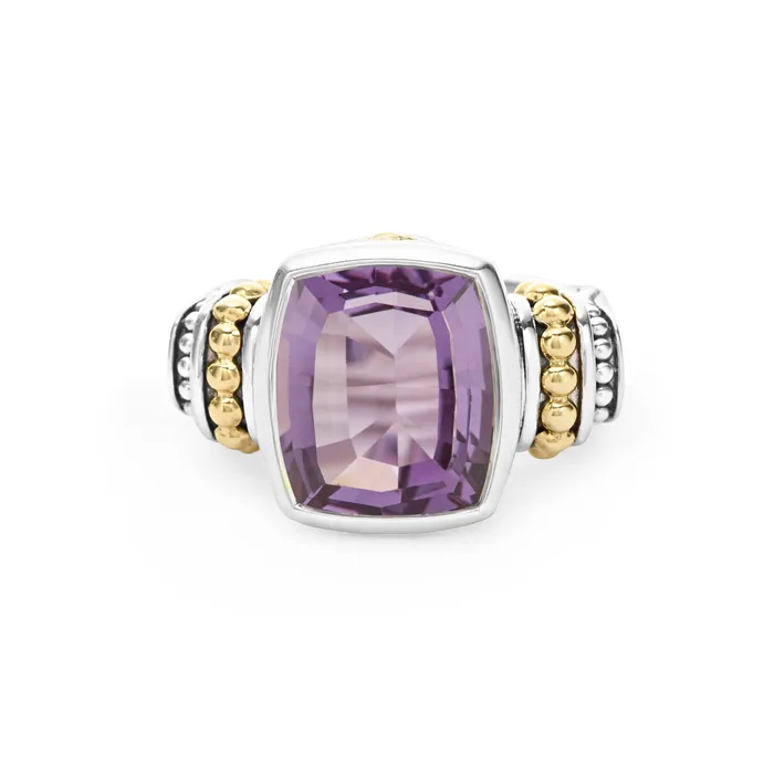 Lagos Rings Caviar Color Small Amethyst Statement Ring Lagos Rings Caviar Color Small Amethyst Statement Ring