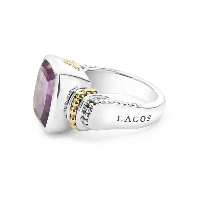 Lagos Rings Caviar Color Small Amethyst Statement Ring Lagos Rings Caviar Color Small Amethyst Statement Ring