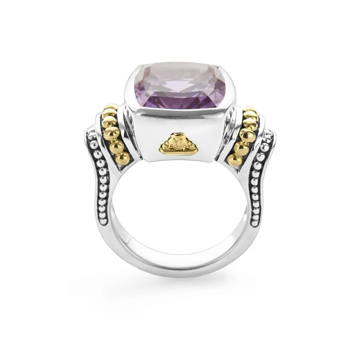 Lagos Rings Caviar Color Small Amethyst Statement Ring Lagos Rings Caviar Color Small Amethyst Statement Ring