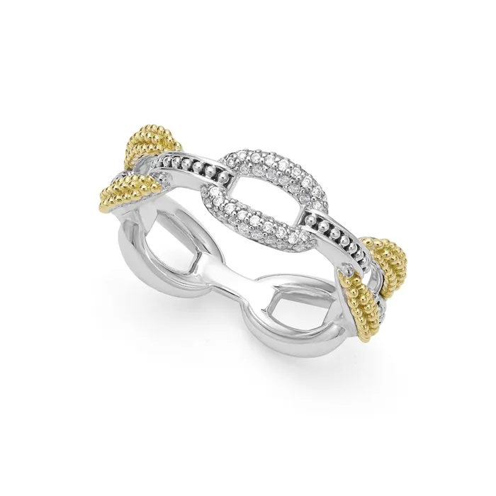 LAGOS Rings Caviar Lux Small TwoTone Eternity Diamond Ring