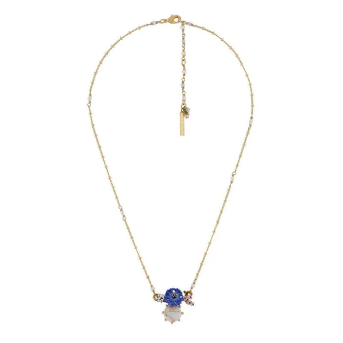 Necklaces Les Nereides Cornflower And Stone Necklace Les Nereides