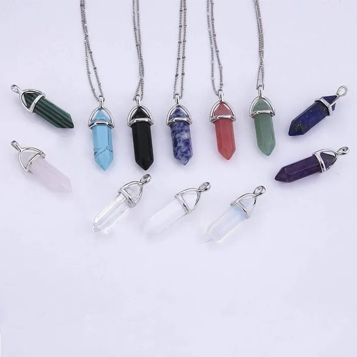 Necklaces Natural Crystal Link Chain Necklace WickedAF
