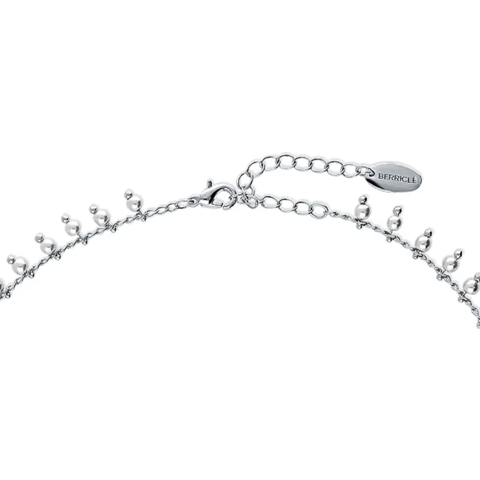 Paperclip Imitation Pearl Link Chain Necklace 2 Piece BERRICLE Necklaces