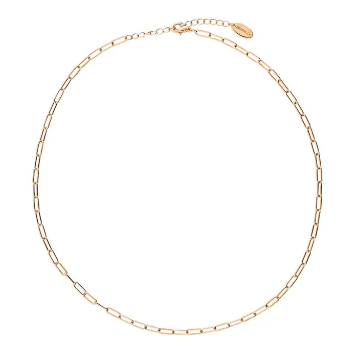 Paperclip Imitation Pearl Link Chain Necklace 2 Piece BERRICLE Necklaces