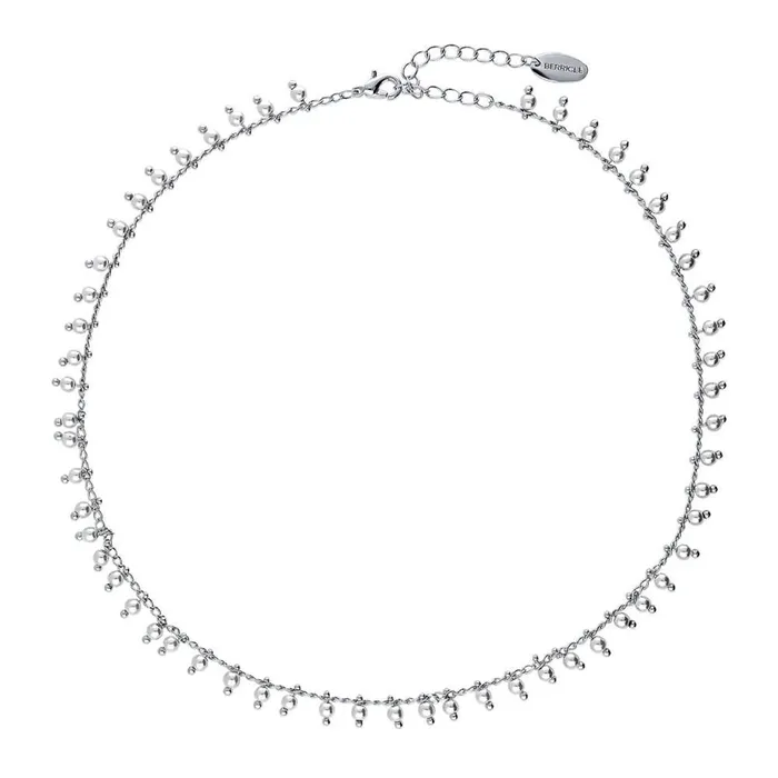 Paperclip Imitation Pearl Link Chain Necklace 2 Piece BERRICLE Necklaces