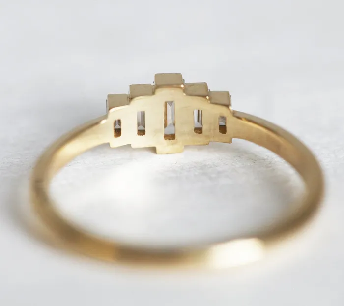 Patti Baguette Emerald Ring Capucinne Rings