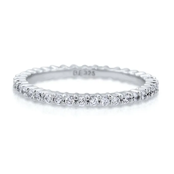 Pave CZ Eternity Ring in Sterling Silver BERRICLE Rings