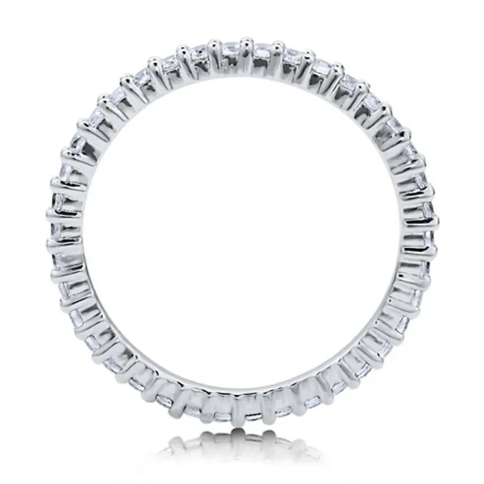 Pave CZ Eternity Ring in Sterling Silver BERRICLE Rings