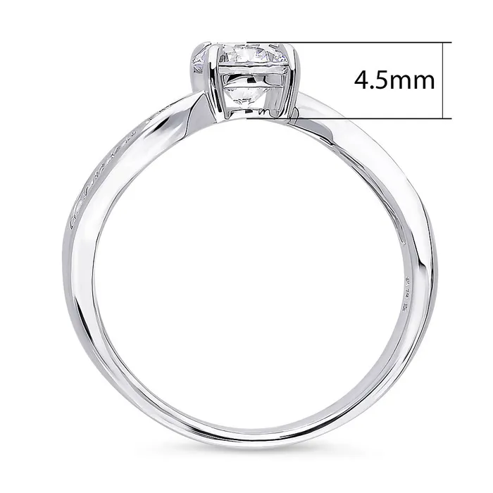 Rings BERRICLE Solitaire Woven 08ct CZ Ring in Sterling Silver