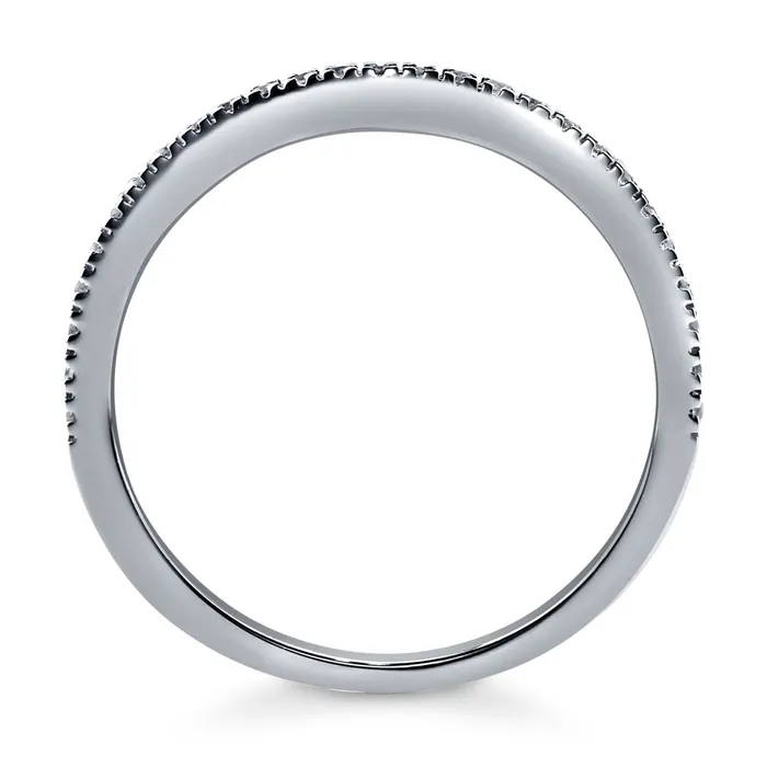 Rings BERRICLE Wishbone Pave CZ Eternity Ring in Sterling Silver