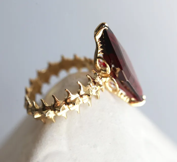 Snake Skeleton Statement Ring Capucinne Rings