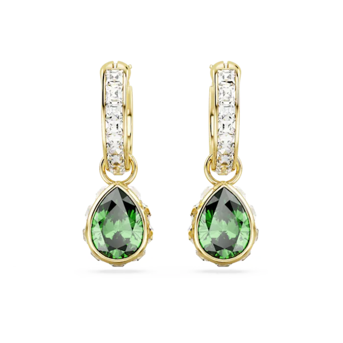 Swarovski Earrings Swarovski Stilla Drop Earrings Pear cut Green Goldtone plated Swarovski Earrings Swarovski Stilla Drop Earrings Pear cut Green Goldtone plated