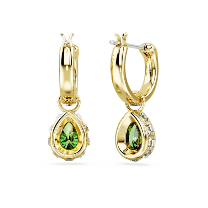 Swarovski Earrings Swarovski Stilla Drop Earrings Pear cut Green Goldtone plated Swarovski Earrings Swarovski Stilla Drop Earrings Pear cut Green Goldtone plated