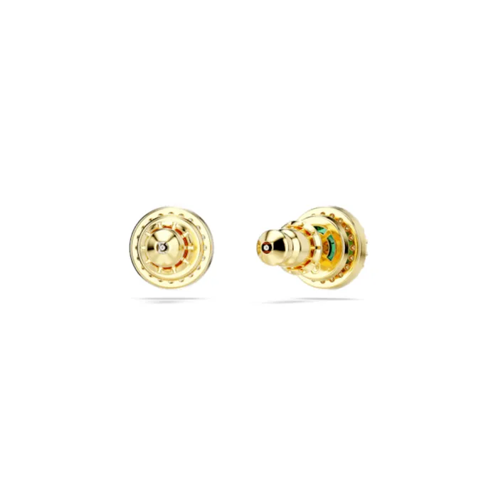 Swarovski Earrings Swarovski Una Stud Earrings Round cut Pav Green Goldtone plated
