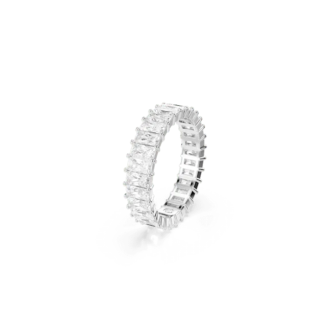 Swarovski Rings Swarovski Matrix Band Ring Baguette cut White Rhodium plated