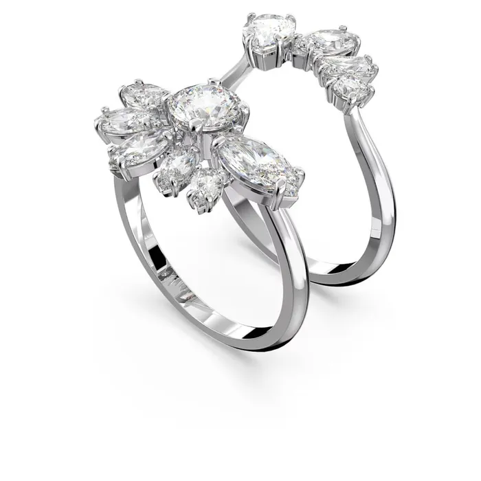 Swarovski Swarovski Gema Cocktail Ring Flower White Rhodium plated 60 Rings