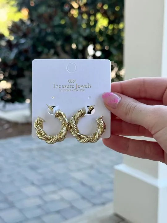 Treasure Jewels Earrings The Jennifer Hoop Earrings by Treasure Jewels