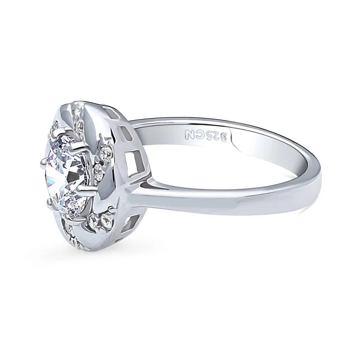 Woven Wreath CZ Ring in Sterling Silver BERRICLE Rings